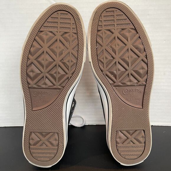 Converse Chuck Taylor All Star High Top Black Leather Classic Sneakers - Picture 5 of 7